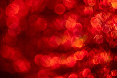 Yumuşak odaklı tatil kırmızı ışık arka planı. Noel ya da romantik konsept.