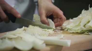 Cook yaprakları Çin lahanası SAP ayırır..