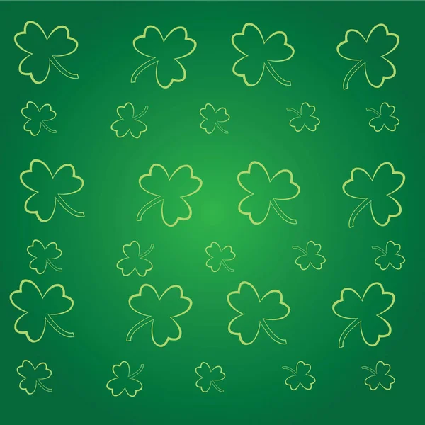  Shamrock yeşil zemin üzerine.