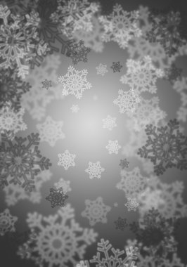 Kar taneleri bokeh etkisi ile arka plan