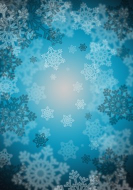 Kar taneleri bokeh etkisi ile arka plan