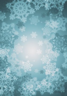 Kar taneleri bokeh etkisi ile arka plan