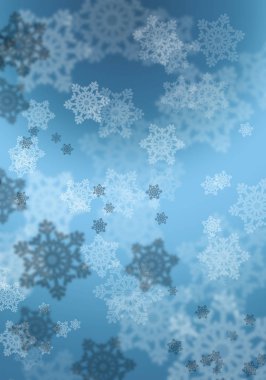 Kar taneleri bokeh etkisi