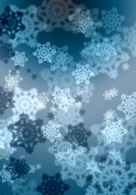 Kar taneleri bokeh etkisi