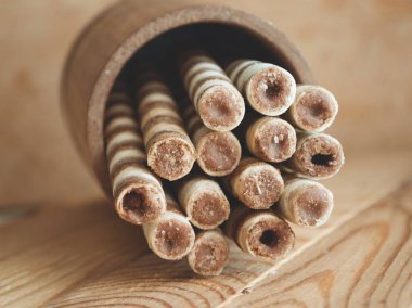 Gofret bisküvi rulo