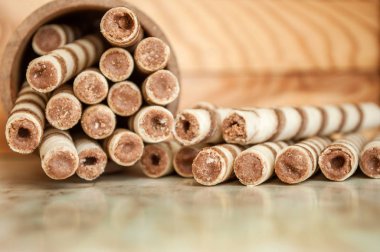 Gofret bisküvi rulo