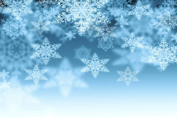 Hintergrund mit Schneeflocken Bokeh-Effekt — Stockfoto