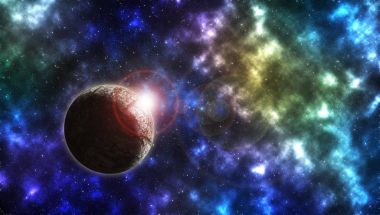 Güzel mekan gezegen ve yıldız