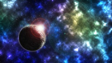 Güzel mekan gezegen ve yıldız