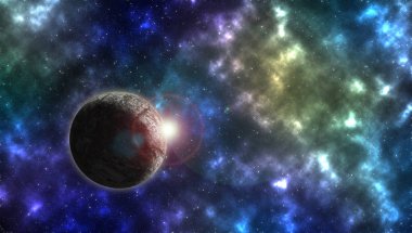 Güzel mekan gezegen ve yıldız