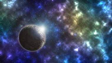 Güzel mekan gezegen ve yıldız