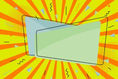 Çizgili arkaplana sarı renklerle metin girmek için pankart