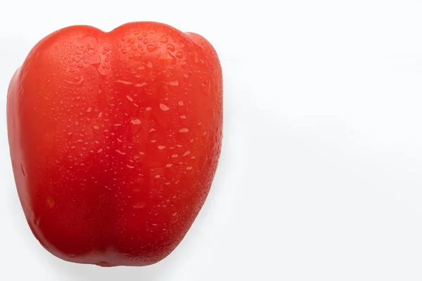 Sweet Red Bell Pepper White Background — Stock Photo, Image