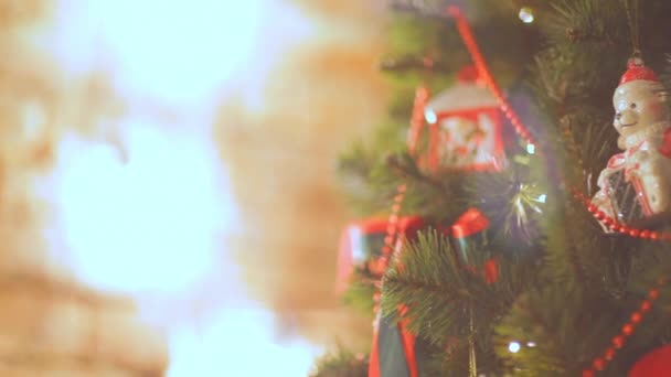 Vánoční stromeček hračky, Vánoce a nový rok — Stock video