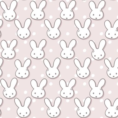 Sevimli tavşan Ağızlıklar ve lekeli ile Seamless Modeli