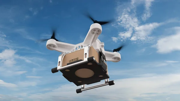 Autonomiczne Logistyką Dostaw Drone — Zdjęcie stockowe