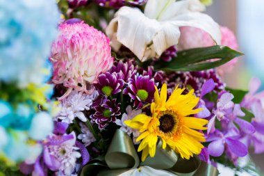 Rengin seçici odağı tam çiçek.