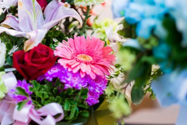 Rengin seçici odağı tam çiçek.