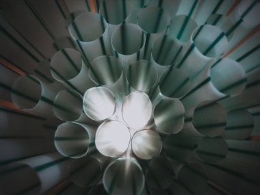 Birçok renk samanının üst görünümü