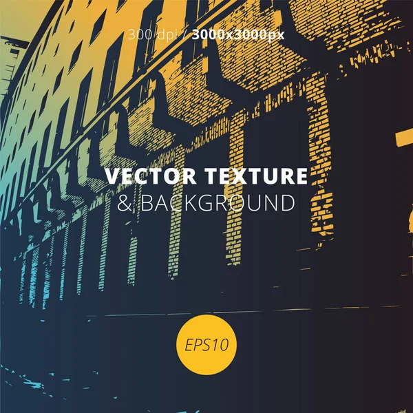 Çağdaş kentsel doku ve mimari arka plan aşınmış etkileri ve güçlü siyah grafik çizgiler ile.