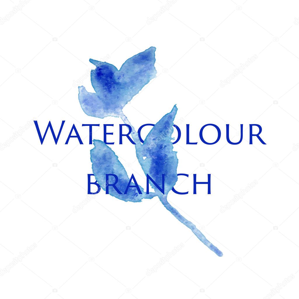 Vector watercolor logo flower.For creating a modern and fashion, trendy design of wedding invitation, fresh spring banner, floral and flower backgrounds.