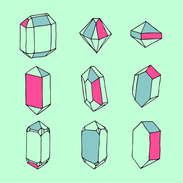 Geometrische vector crystal diamant — Stockvector