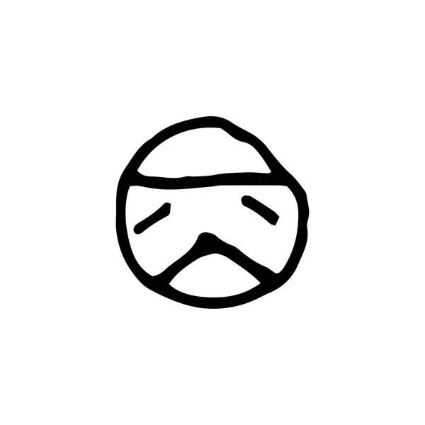 Lineaire vectorafbeeldingen emojis met inkt — Stockvector