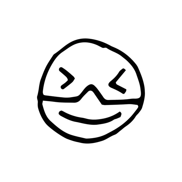 Emojis mit linearen Tintenvektor-Grafiken — Stockvektor