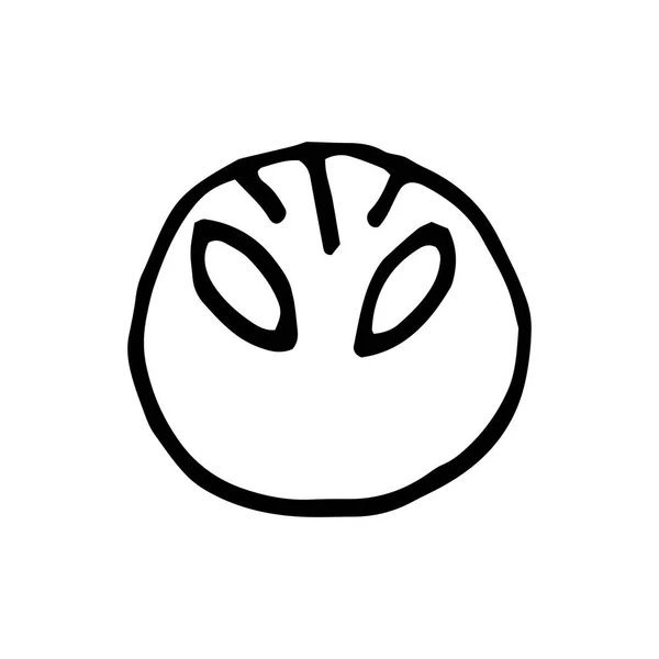 Emojis med bläck vektorgrafik linjär — Stock vektor