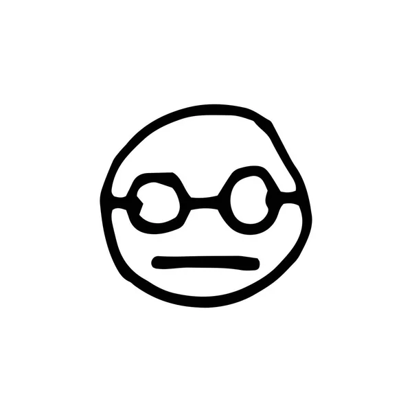 Emojis 用墨水矢量线性图形 — 图库矢量图片