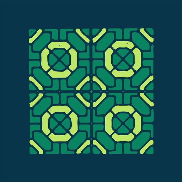 Mosaik färg geometriska prydnad. — Stock vektor