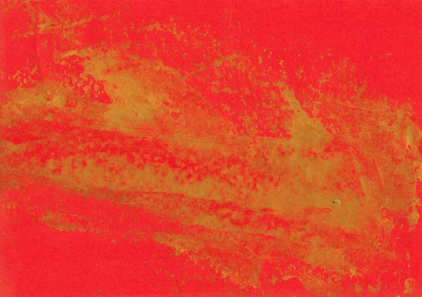 Rött Papper Golden Målning Aluminiumfolie Konsistens Bakgrund Vackra Naturliga Handgjorda — Stockfoto
