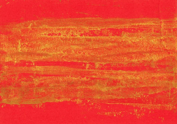Czerwony Papier Złoty Malarstwo Folia Tekstura Tło Piękne Naturalne Ręcznie — Zdjęcie stockowe