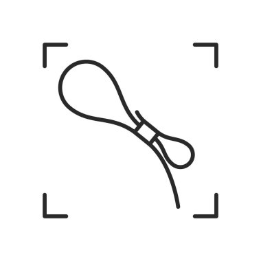 Vagon doğrusal vektör simgesi. Taşıma şirketi ve teslimat Hizmetleri Web sitesi için trendy hat illüstrasyon tren vagon.