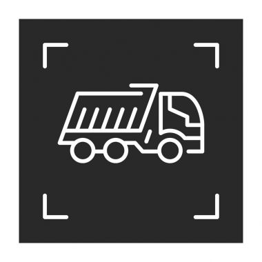 Taşıma doğrusal vektör simgesi. Modaya uygun hat illüstrasyon taşıma teslim hizmeti Web sitesi için.