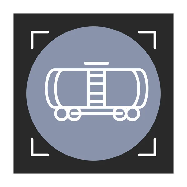 Vagon Doğrusal Vektör Simgesi Taşıma Şirketi Teslimat Hizmetleri Web Sitesi — Stok Vektör