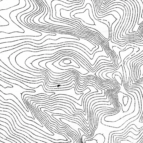 ビンテージの等高線マッピング 自然な印刷イラスト マップ 古代地図 — ストック写真