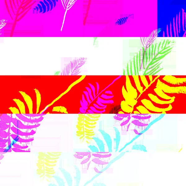 Efeito Falha Química Abstrato Erro Sinal Digital Aleatório Glitch Palms — Fotografia de Stock