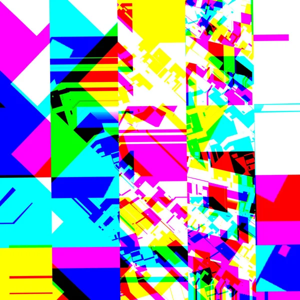 Abstract chemical glitching effect. Random digital signal error. Glitch palms. Abstract contemporary texture background colorful pixel mosaic. Element of design for a trendy poster, music cover, business card, invitation or postcard.