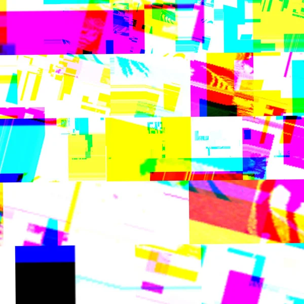 Abstracte Chemische Glitching Effect Willekeurige Digitale Signaal Fout Glitch Palmen — Stockfoto