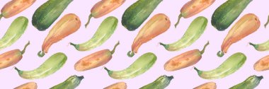 Sorunsuz kabak sulu boya squash desen kağıt üzerinde doğal resimler. Şaşırtıcı Tekstil, duvar kağıtları, tebrik kartı, web, arka planlar için.