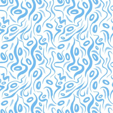 Mavi alg seamless modeli yosun kağıt üzerinde doğal sulu boya resimler. Şaşırtıcı Tekstil, duvar kağıtları, tebrik kartı, web, arka planlar, Etiketler için.