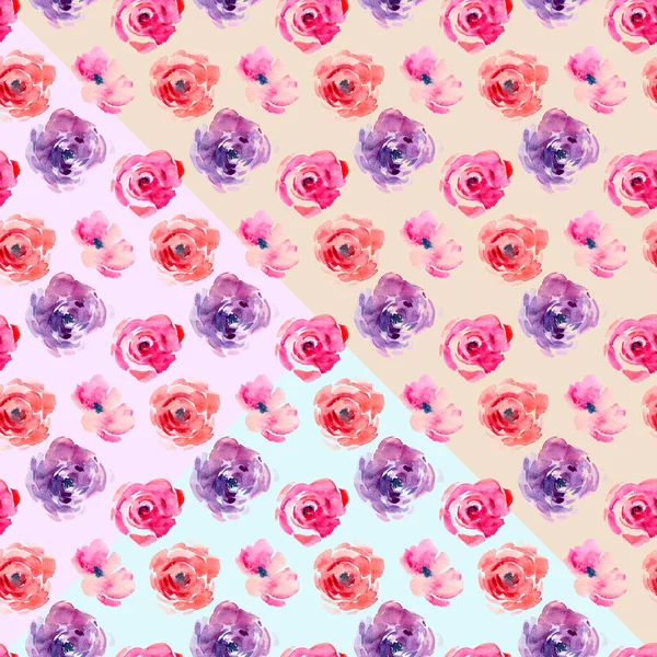 Rose seamless pattern with natural watercolor illustrations of watercolor roses on the paper. Amazing for wedding card, textile, wallpapers, greetings card, web, backgrounds, labels.