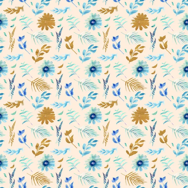 Spring Flowers Seamless Blue Botanical Pattern Fresh Spring Watercolor Floral Seamless Pattern For Wedding Cards Seamless Pattern Background Of Websites And Mobile App And Organic Food Sign And Banners Stock Images Page