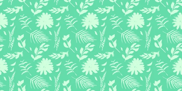 春天的花朵无缝的蓝色植物图案 新鲜春天水彩花的无缝图案结婚贺卡 无缝模式背景的网站和移动应用程序和有机食品标志和横幅 — 图库照片