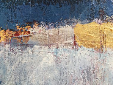 Modaya uygun mavi boya dokusu ve altın folyo elementleriyle çivit arkaplan. Ruh sağlığı konsepti için zemin, afiş psikolojik sükunet, yoga okulu, kurs meditasyonu ve psikolojik sakinlik.