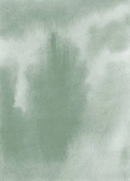 Акварельный Зеленый Фон Натуральной Бумажной Текстурой Раскрашенными Вручную Акварельными Брызгами — стоковое фото