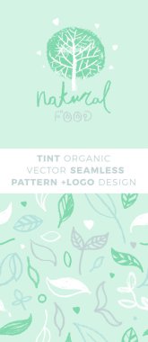 Çiçek desenli, elle çizilmiş süsler. Sağlıklı yemek rozeti. Doğal gıda etiketi tasarımı. Biyolojik çikolata, kahve dükkanı ve ekolojik afiş için vektör logosu tasarımı ve amblemi. Yeşil konsept.