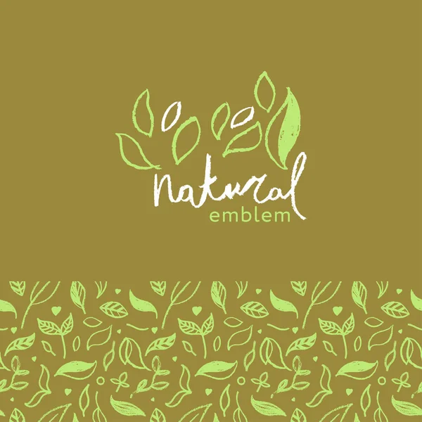 Doğal gıda etiketi için soyut organik arka plana sahip organik, pürüzsüz bir desen. Çevre doğa dokusu çevre dostu tasarım, eko sancak şablonu, modern yeşil düşünce konsepti.