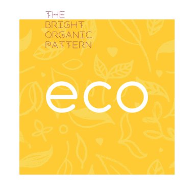 Çevresel altyapı. Doğal el yapımı organik gıda etiketi, ekolojik afiş, sağlıklı gıda konsepti, bitkisel dikişsiz süs, yaprak deseni. Yeşil düşüncenin eko dokusu. Bahar. Modern tarım.